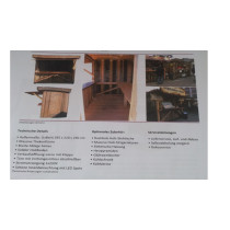 Glühweinstandl Hütte Altholz  L 2,95 x B 2,10 x H 2,30m 