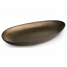 Platte oval 37 x 21cm Claro gold/graphit