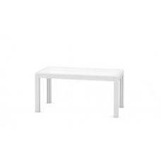 Sitztisch "Alu" 160x80x0,75 weiße Platte