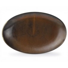 Teller flach oval 31 x 20 cm Escura dark brown