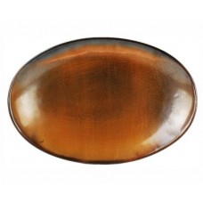 Teller flach oval 33 x 22,5cm Escura dark brown